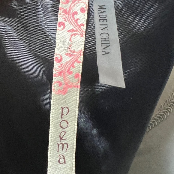 POEMA Open-Front Cardigan in Black/Floral Print LG - Picture 5 of 11